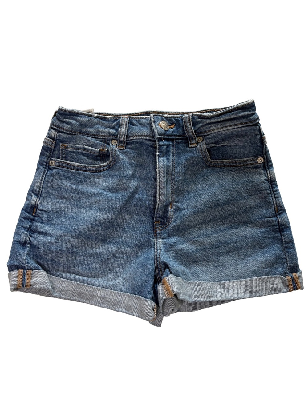 Classic Blue Denim Rolled-Hem Women’s Shorts